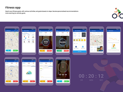 Fitness App android app development dashboard ui fitness app ui ui design ux design