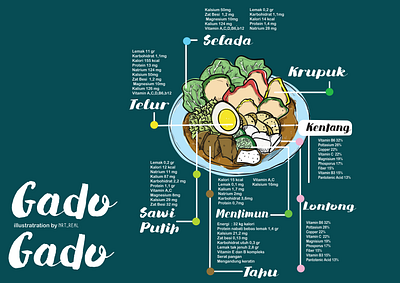 infographic of gado-gado adobe illustrator branding design illustration infographic vector