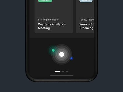 Schedule a meeting - VOICE animation app clean design ios principle prototype sketch ui ux voice voice assistant