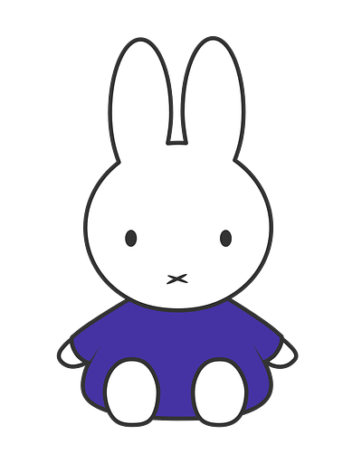 Miffy affinity designer dick bruna illustration miffy minimal vector