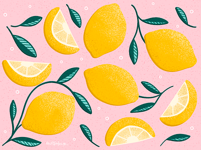 When life gives you lemons art design digital art digital painting floral art fruit illustration hand drawn illustration lemon design lemon illustration procreate