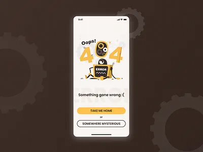 Daily UI 08 404 error screen design ui