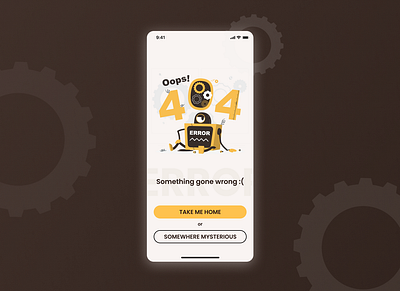 Daily UI 08 404 error screen design ui