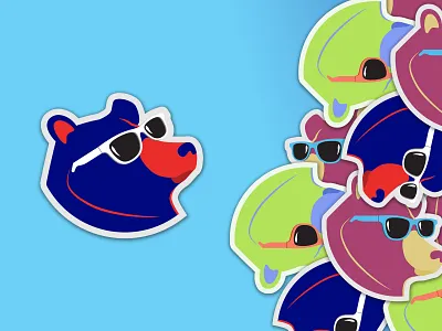 Logo is Cool bear branding cool cyan design dribbble illustration minimal mobile onboarding ui ui ux web website