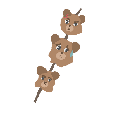 Bear Satay children cute cute art illustration