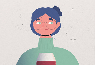 Wine tasting - conclusion art character cute design fruit girl instagram photoshop redwine studio study tasting vector website wine wine glass young