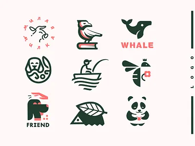 logo set of summer art dribbble icon logo logos vector сет