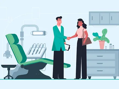 Dentist animation character dentist dentistry explainer video illustration medical motion design vector woman