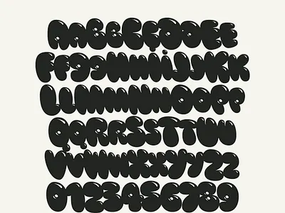 Blow Up Typeface a z alphabet balloon blackandwhite branding bubble bubbles design font fonts hvd hvdfonts logo rounded typeface typo typography vector