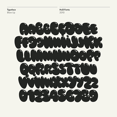 Blow Up Typeface a z alphabet balloon blackandwhite branding bubble bubbles design font fonts hvd hvdfonts logo rounded typeface typo typography vector