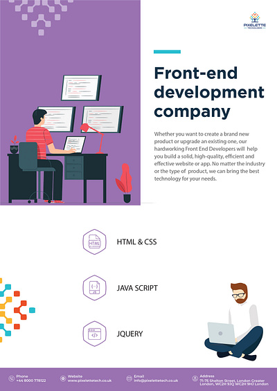 Front End Development | Pixelette Technologies app branding design web