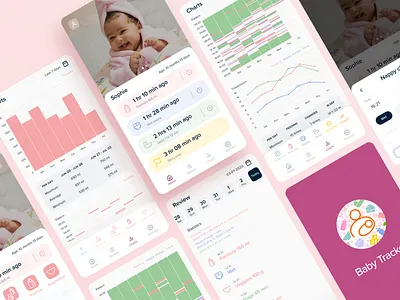 Baby Tracker app redesign app app design redesign concept ui ux
