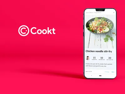 Cookt - Cookbook Ap app branding design typography ui ux