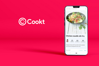 Cookt - Cookbook Ap app branding design typography ui ux