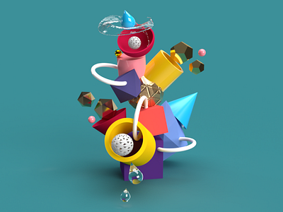 3D Series 2 - Design 1 3d art 3d artist adobe adobedimension artist artwork colorscheme creative design design design art designer digital digital art digitalart geometric art modeling randomness rendering renders shapes