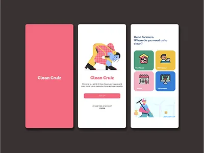 CLEAN CRUIZ Splash screen ui