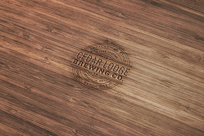 Cedar Lodge Brewing Co. branding design graphic design logo design packaging