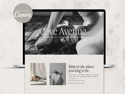 Canva Website Template | Cove Avenue