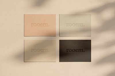 rooem. Branding art direction art direction design branding branding design business card design businesscard corporate branding corporate identity design embossed pastel colors print design print designer