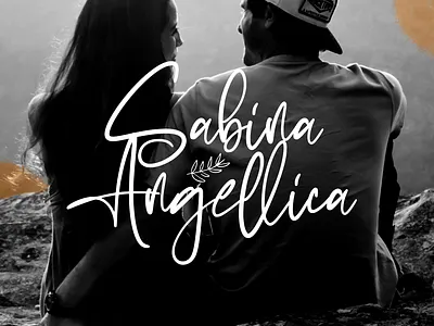 Sabina Angellica - Modern Script Font brush calligraphy elegant font handdrawn handlettering handwritten handwritting lettering logotype modern script stylish vintage whimsical