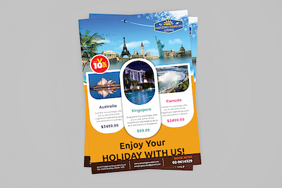 Travel Flyer adventure advertisement agency beach booking business company flight flyer holiday holiday flyer hotel island leaflet operator package pamphlet poster prospectus summer