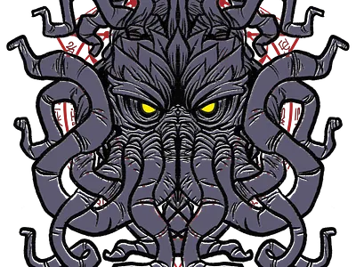 Cthulhu branding cthulhu design illustration logo lovecraft primigenio vector