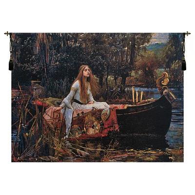 LADY OF SHALOTT BELGIAN WALL TAPESTRY branding design home home decor tapestry tapestry throw wall art