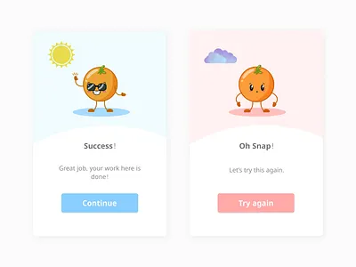 Flash Message 011 card challenge dailyui dailyuichallenge design app design art error message flash message flash messages fruit orange rain logo succes sun logo ui uxui