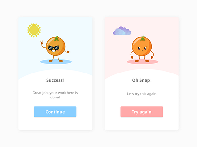 Flash Message 011 card challenge dailyui dailyuichallenge design app design art error message flash message flash messages fruit orange rain logo succes sun logo ui uxui