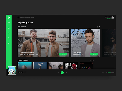 Spotify Desktop App - Explore app design desktop desktop app flat minimal music music app music app design music player redesign simple spotify ui ui design user interface