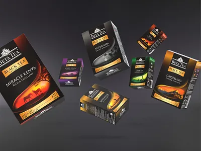 Beta Flavored Black Tea branding design graphics identity illustration minimal package tea