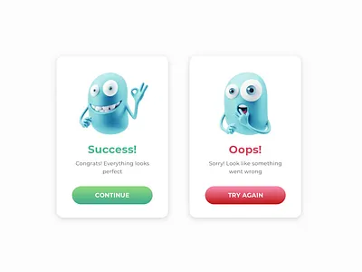 daily#011 3d clean design cute dailyui dailyui011 flash message