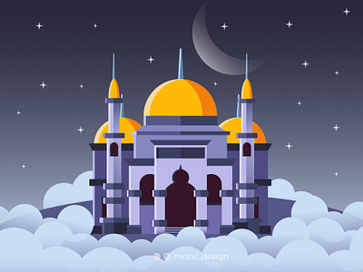 MOSQUE affinity designer building illustration creative drawing challenge dribbble environment environment design flat illustration illustration illustration ideas mosquee mosquee illustration vector vector illustration