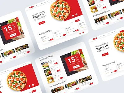 Restaurant Landing Page daily art dribbble foodwebsite online ordering practice restaurant website takeaway ui uidesign webdesign website