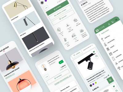 Elter website reDesign - Mobile screens commerce e commerce e commerce website ecommerce interaction design interface design lamp shop lamp webshop mobile screens mobile ui redesign responsive responsive design ui ui design uiux ux design webdesign website redesign