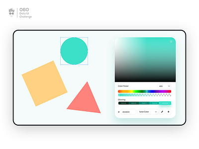 Color Picker | Daily UI Challenge 060 color color picker colorful picker shapes ui