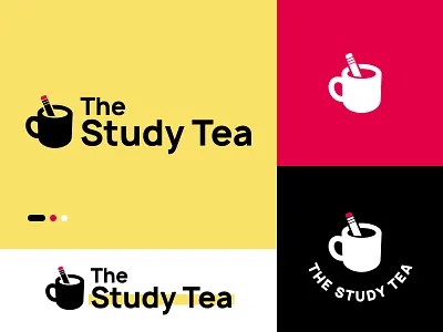 The Study Tea branding education icon learning logo logo design logomark minimal study