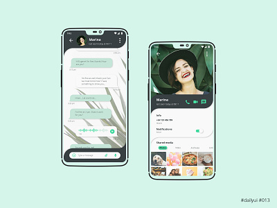 Daily UI Design Challenge #013 - Direct Messaging app dailyui dailyuichallenge interface message app messaging mobile profile ui ux