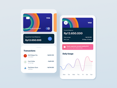 Daily Cashflow Exploration app design ui ux