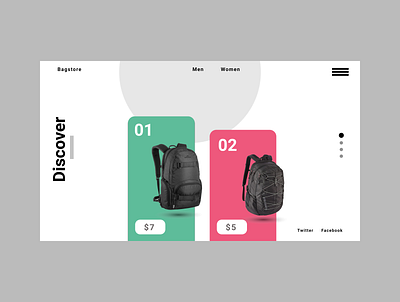 BagStore - Landing Page animation app art design graphic design illustration typography ui ux website