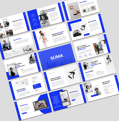 SLIMA - Creative Agency Powerpoint Template agency business clean company creative creative design modern photography portfolio powerpoint presentation simple studio