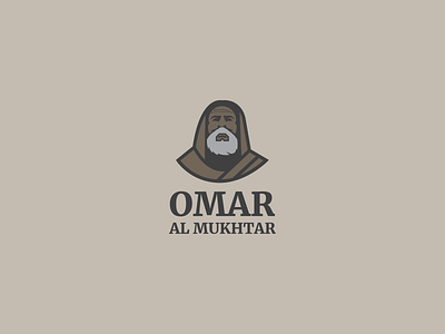 OMAR AL MUKHTAR animal logo barnd brand brand design branding design face facelogo libya logo logos