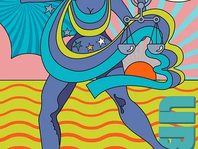 Libra art artist clouds deisigner design eyes fashion girl icon illustration illustrator libra mastra sea sky waves woman zodiac