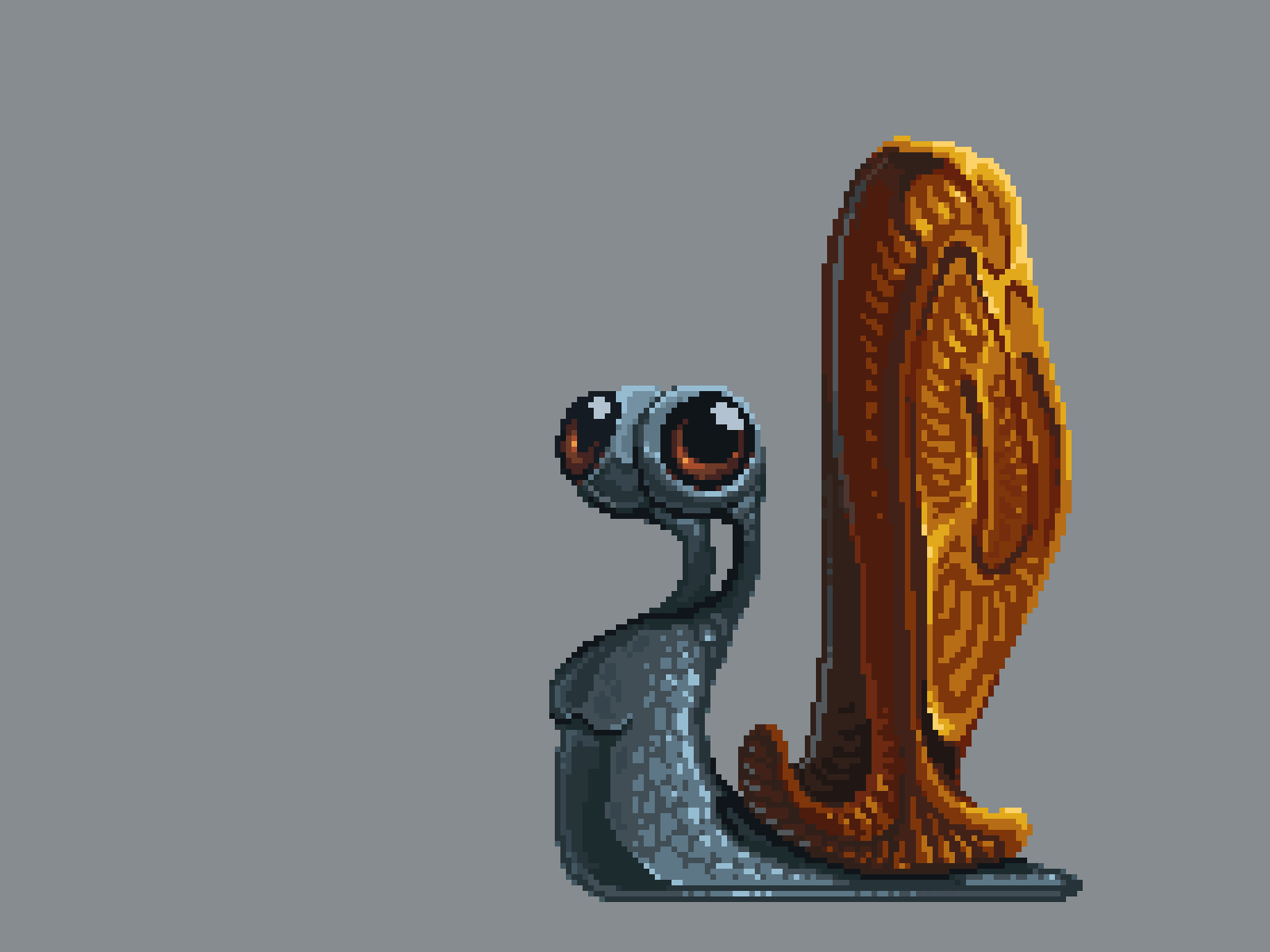 Gerald the Snail animal animation design gif gif art illustration pixel pixelart