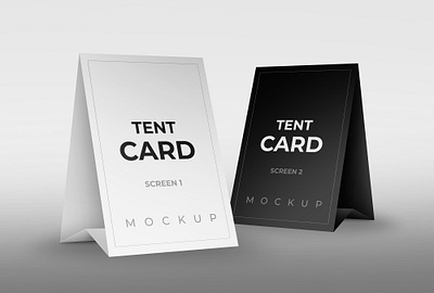 Tent card mockup brand card mockup high resolution identity mockup modern smart object