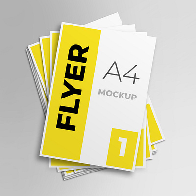 Flyer mockup design template a4 a4 flyer brand flyer flyer mockup high resolution identity mockup smart object