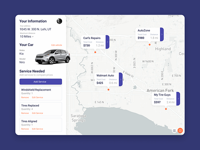 Car Mechanic Comparison app car comparison design mechanic ui ux webdesign