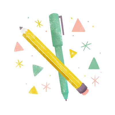 Pastel Spot Illustration design digital digital illustration icon icons illustration logo pen pencil robin sheldon