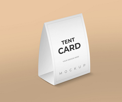 Tent card mockup design brand card mockup high resolution identity mockup modern smart object