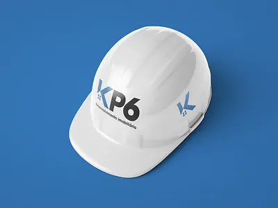 KP6 Logo on Construction Helmet brand identity branding construction design graphic design logo realestate